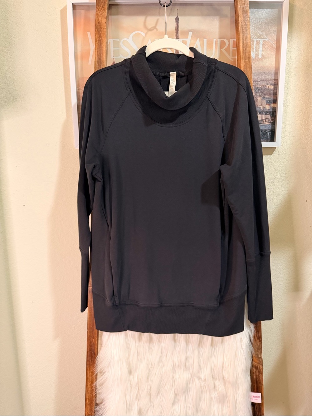 lululemon athletica Black Cowlneck Pullover Sweatshirt